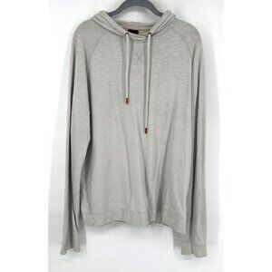 Good Man Brand Mens Legend Hoodie Size Large Beige Grey Long Sleeve Cotton